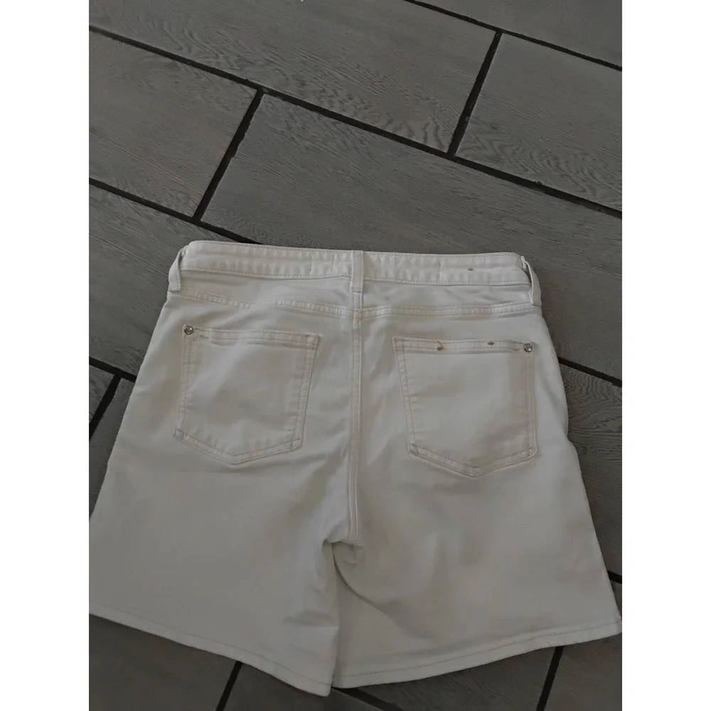 Pilcro and the Letterpress Stet White Denim Shorts Womens Size 28 Anthropologie - Picture 3 of 4